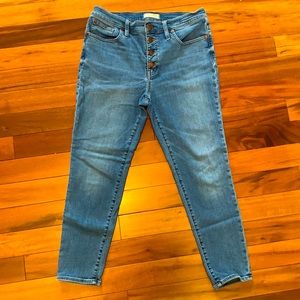 Madewell 9” Mid Rise Skinny Crop Jeans